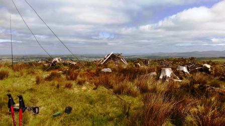 The summit area was totally deforested