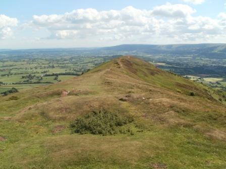 View back along the ridge from the summit