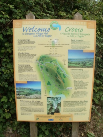 Information board at the start of the walk
