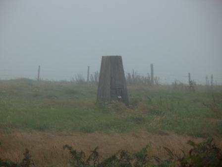 Trig point on Mynydd Sylen