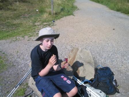 Snack break at the Snake Road