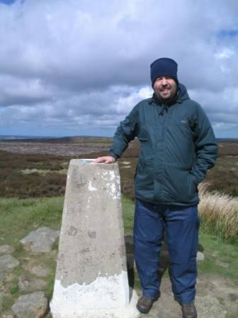 Tom on the summit of Urra Moor - Round Hill