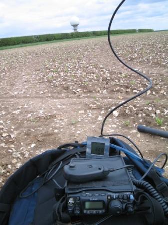 The FT-817 and the radar on Normanby Top