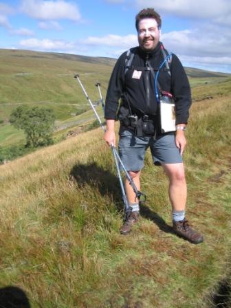 Climbing Tan Hall from Keld