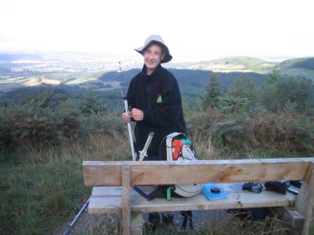 Jimmy sets up the beam