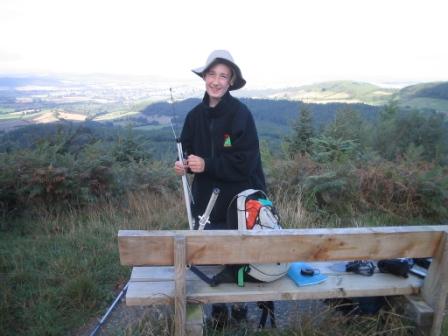 Jimmy sets up the beam