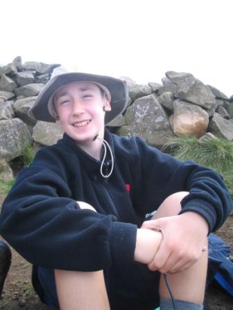 Jimmy in the summit shelter