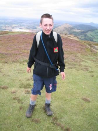 Jimmy on Caer Caradoc Hill