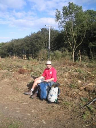 Operating position on the now largely felled hillside