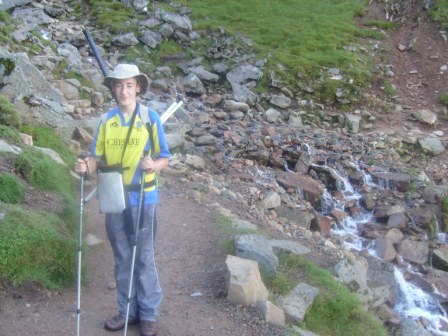 A waterfall as we pushed on towards the summit