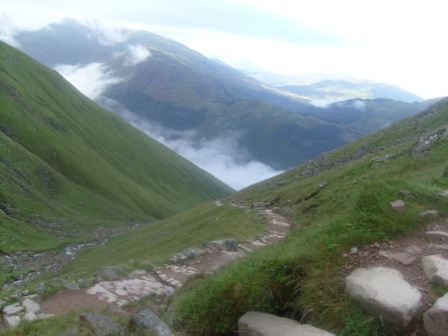 Looking back down the path towards Glen Nevis