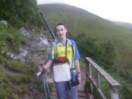 Jimmy on the first half of the ascent