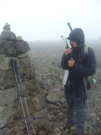 Jimmy operating on 2m FM just before commencing the descent