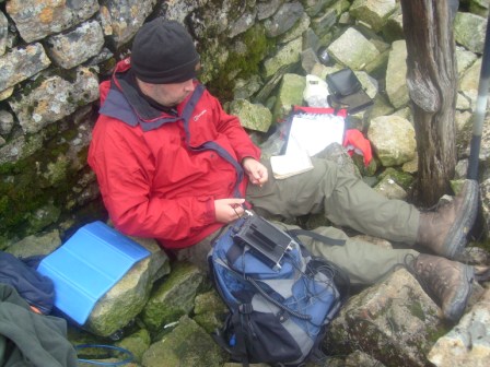 Tom operating on 40m CW