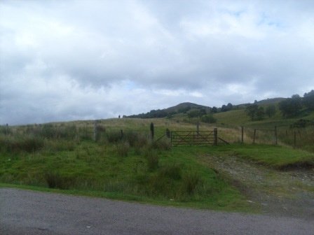 Looking towards the summit from the road