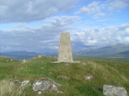 Trig point on Cruim Leacainn - but not at the summit!