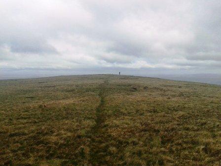 Looking across the summit ridge