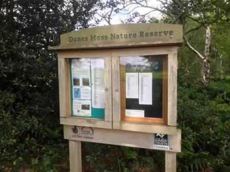 Danes Moss Nature Reserve information board