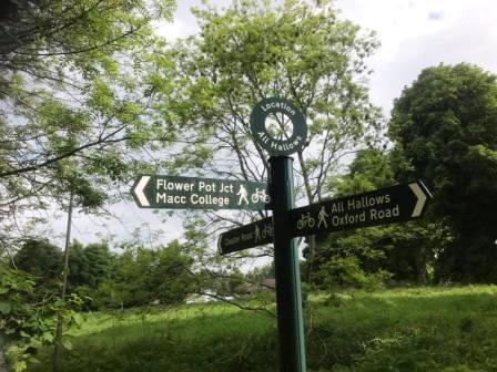 Flower Pot Greenway signpost