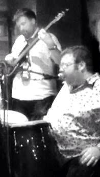 With my brother Will on a Yellow Pad Band gig