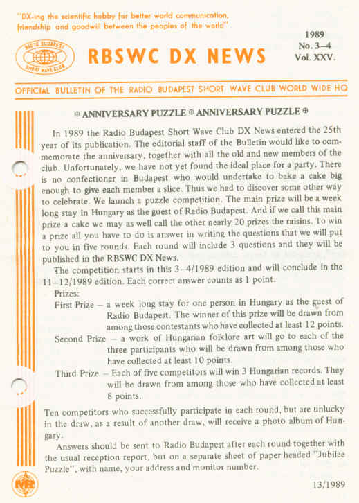 RBSWC DX News