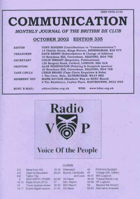 Communication - British DX Club