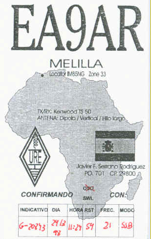EA9AR, Melilla