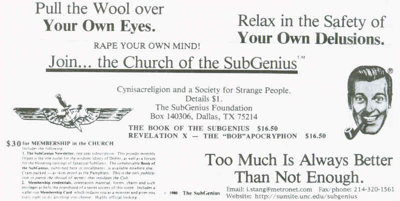 Church of the SubGenius - Hour of Slack - Voice of Bob