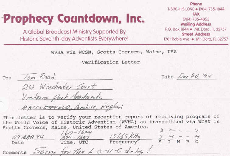 WVHA - Prophecy Countdown