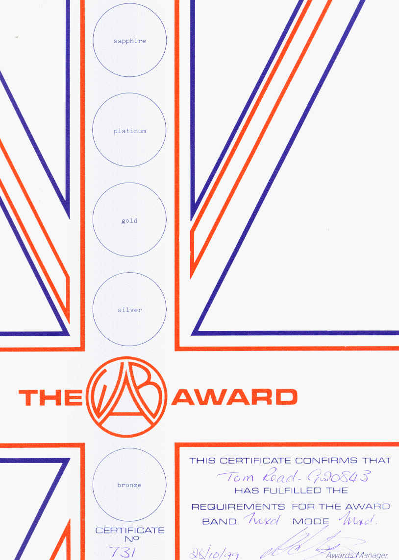 WAB Areas Award