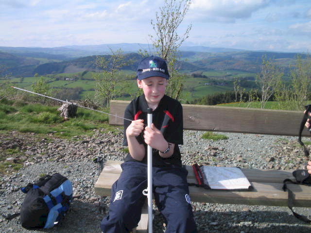 Jimmy on the summit of Allt y Main