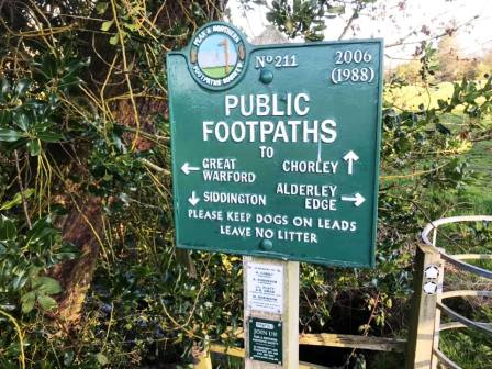 Signpost at Nether Alderley