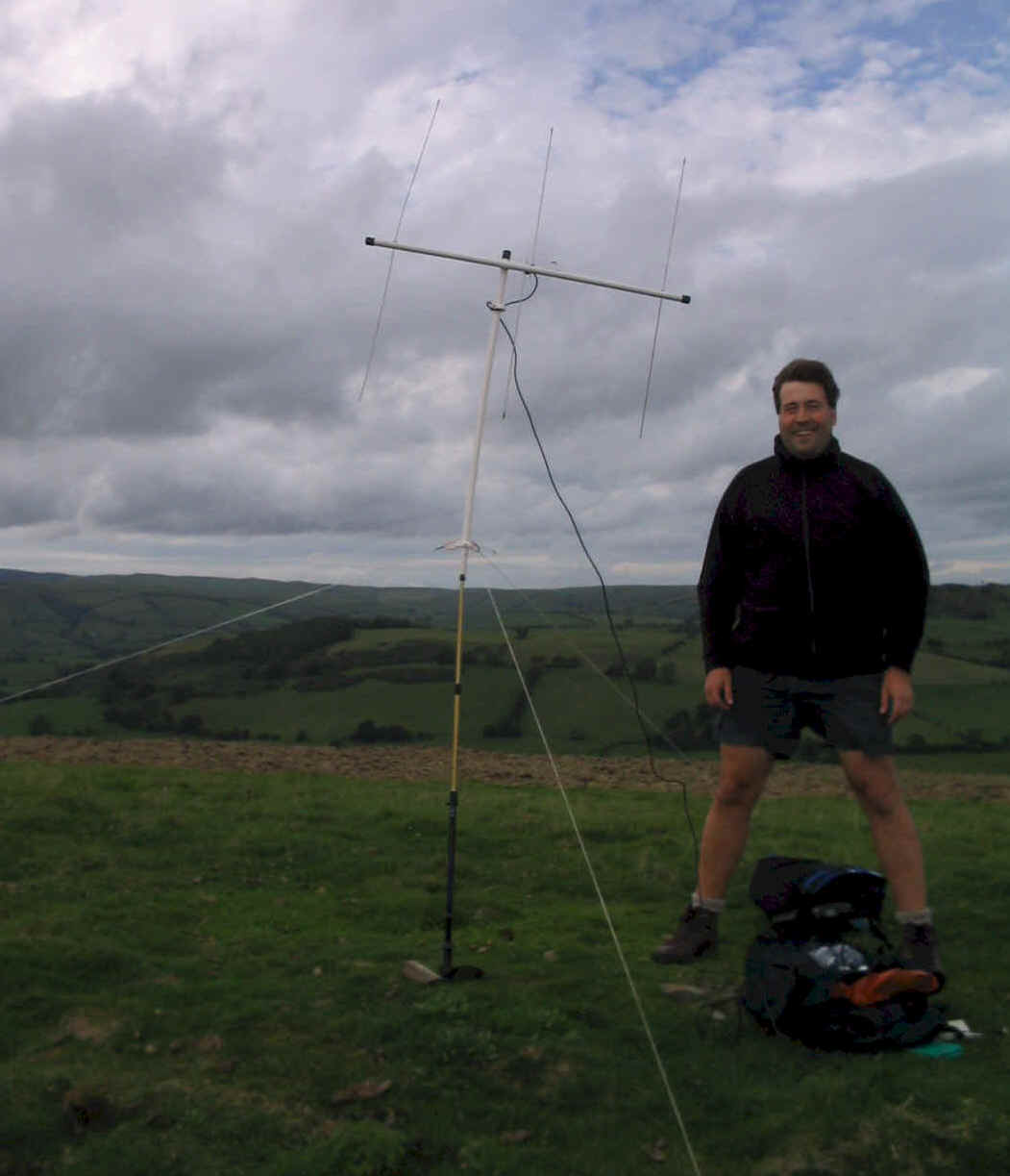 Tom on the summit of Mynydd-y-briw NW-060