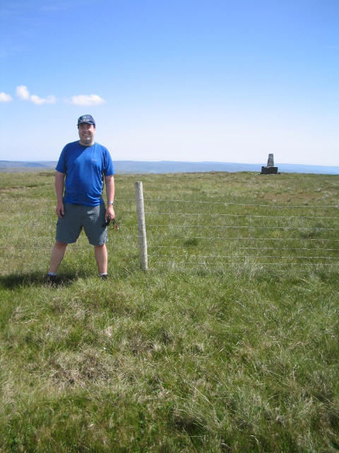 Tom M1EYP/P on the summit of Burnhope Seat G/NP-003