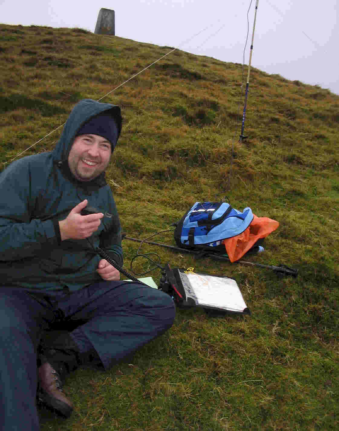 Tom MW1EYP/P activating on Cadair Berwyn GW/NW-012