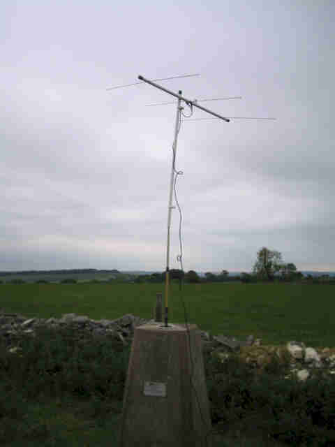 The SOTA Beam and WASP in the trig point on Cleeve Hill