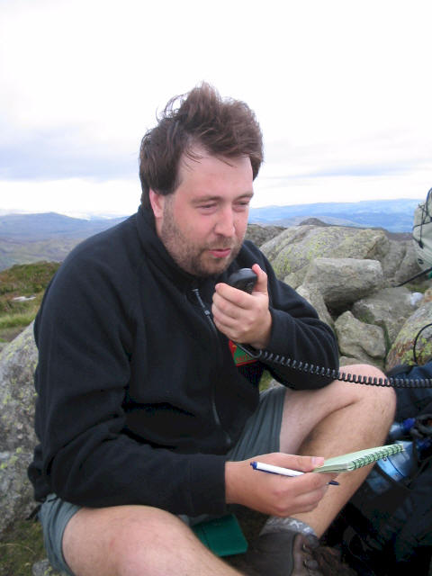 Tom MC1SWL/P operating VHF on Creigiau Gleision GW/NW-028