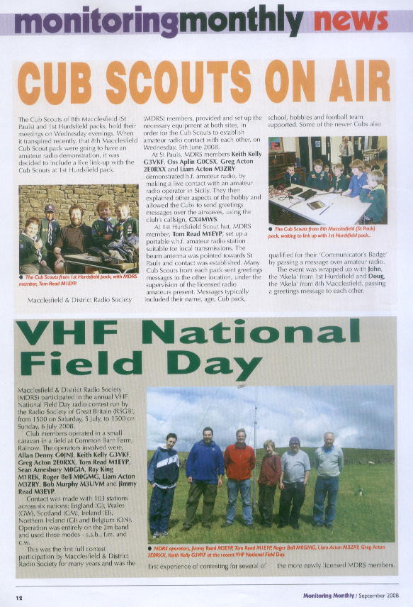 Macclesfield & DARS news in Monitoring Monthly magazine