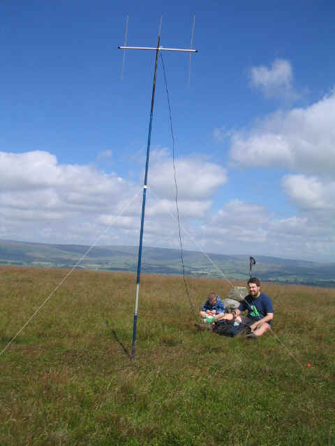 Tom & Liam, being very careful not to fall off this dangerous summit