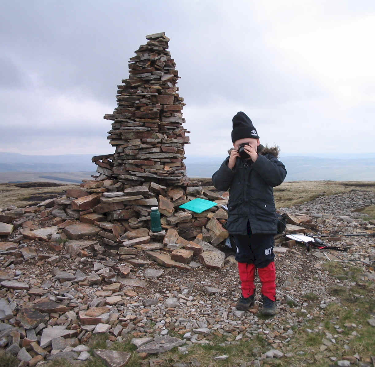 Liam drinks his soup on Fountains Fell!