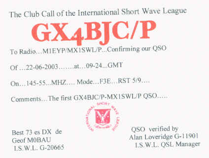 GX4BJC/P (1st QSO with MX1SWL/P)