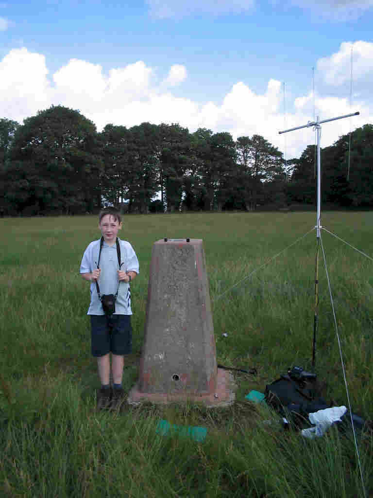 Jimmy, trig point & SOTA Beam