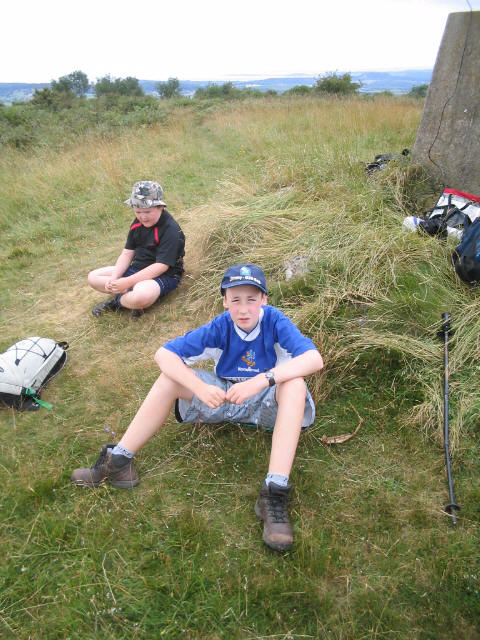 Liam and Jimmy on the summit