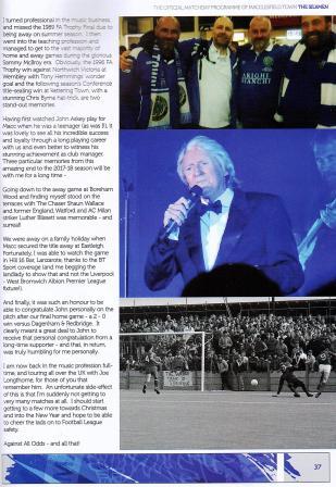 Macclesfield Town matchday programme 2018