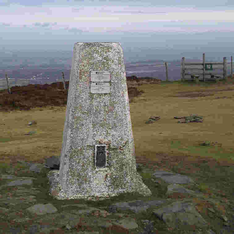 The trig point on Moel Famau GW/NW-044