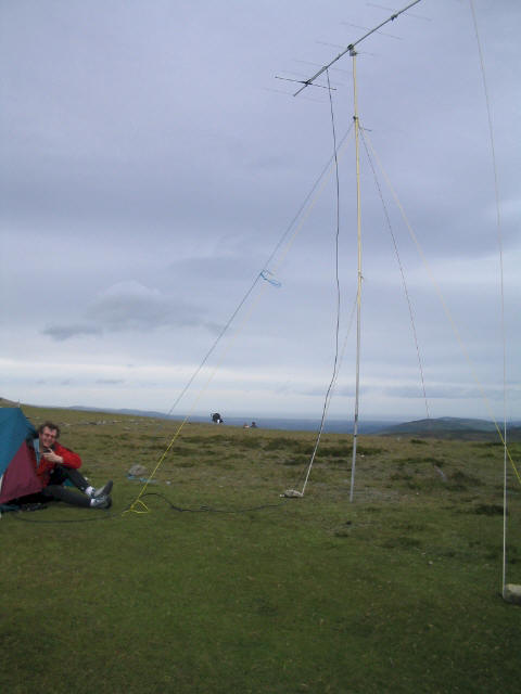 Charlie GW0PZO/P contesting on Moel Famau GW/NW-044