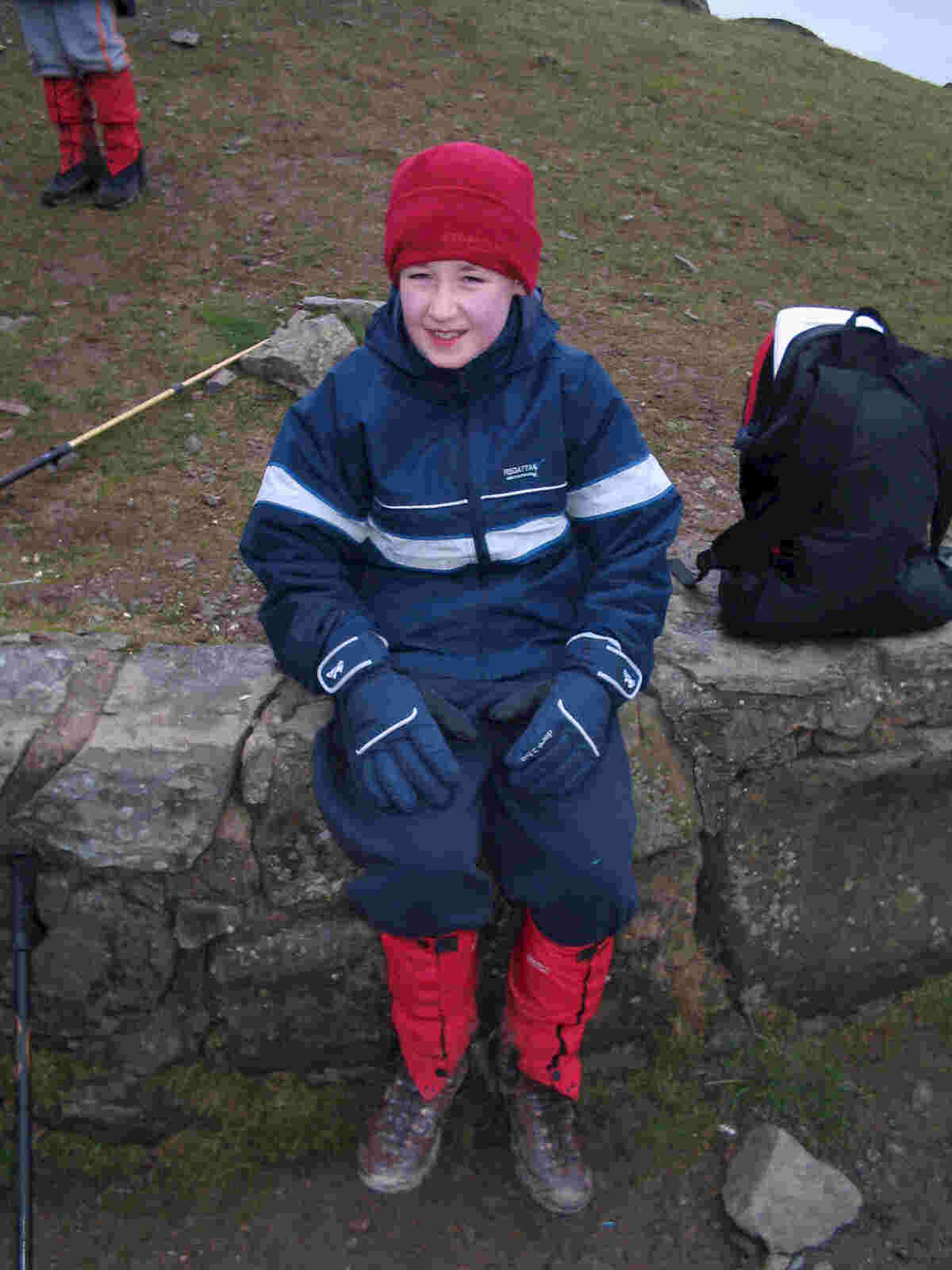 Jimmy on Moel Famau, by the Jubilee Tower