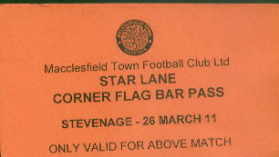Bar pass v Stevenage, 2011