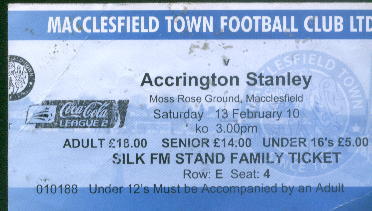 Home v Accrington, 2010