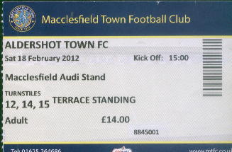 Home v Aldershot Town, 2012